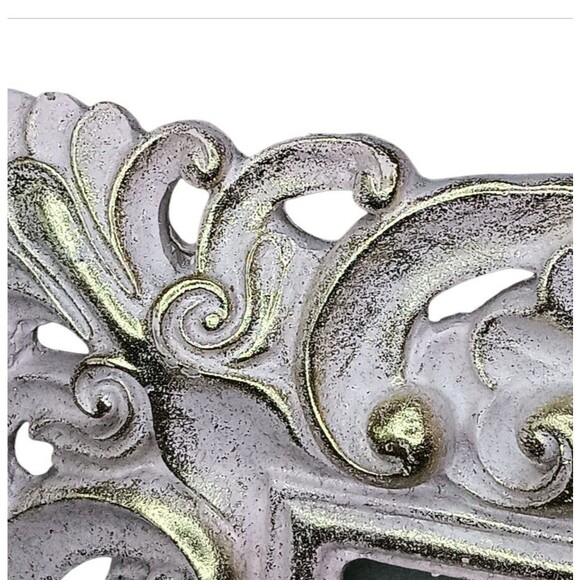 Pink & Gold Photo Frame Scallop Design Tabletop or Hanging 8"x8" Photo 3.5"x3.5" - Picture 10 of 13